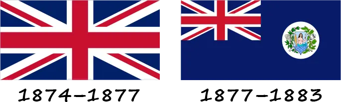 Bandeiras coloniais britânicas de Fiji 1874-1883