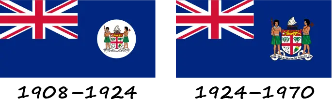 Bandeiras coloniais britânicas de Fiji 1908-1970