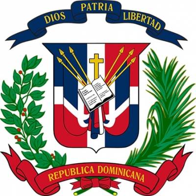 O brasão de armas da República Dominicana